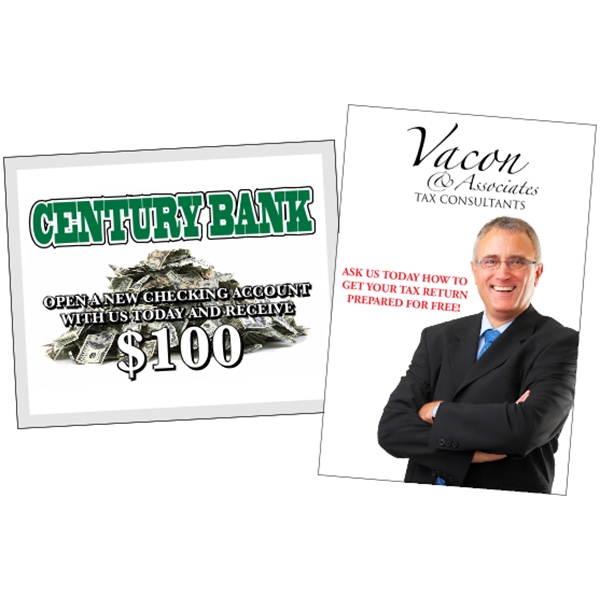 Extra large window decals are 4-color process printed and are perfect... from ASI 89910 Stouse, LLC