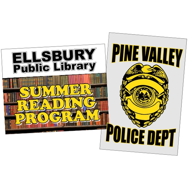 Extra large window decals are 4-color process printed and are perfect... from ASI 89910 Stouse, LLC