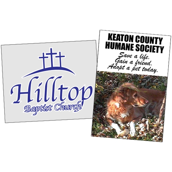 Extra large window decals are 4-color process printed and are perfect... from ASI 89910 Stouse, LLC