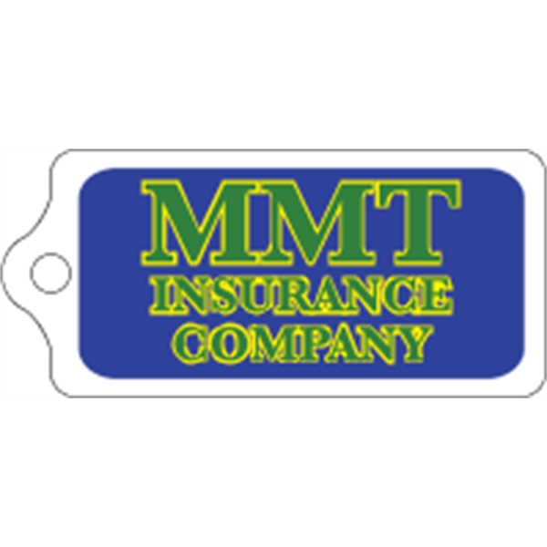 Rectangle shaped mini key tag made of .055" polyethylene with customization.... from ASI 89910 Stouse, LLC