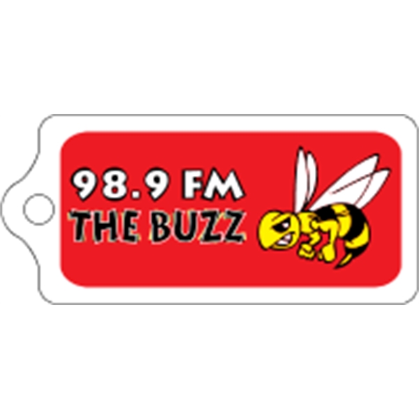 Rectangle shaped mini key tag made of .055" polyethylene with customization.... from ASI 89910 Stouse, LLC