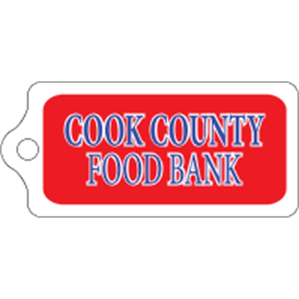 Rectangle shaped mini key tag made of .055" polyethylene with customization.... from ASI 89910 Stouse, LLC