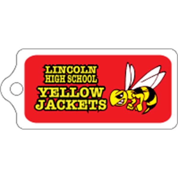 Rectangle shaped mini key tag made of .055" polyethylene with customization.... from ASI 89910 Stouse, LLC