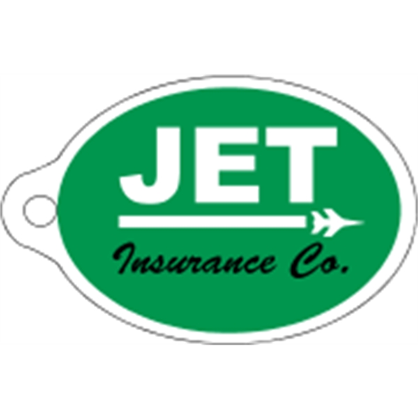 Oval shaped mini key tag made of .055" polyethylene with customization.... from ASI 89910 Stouse, LLC