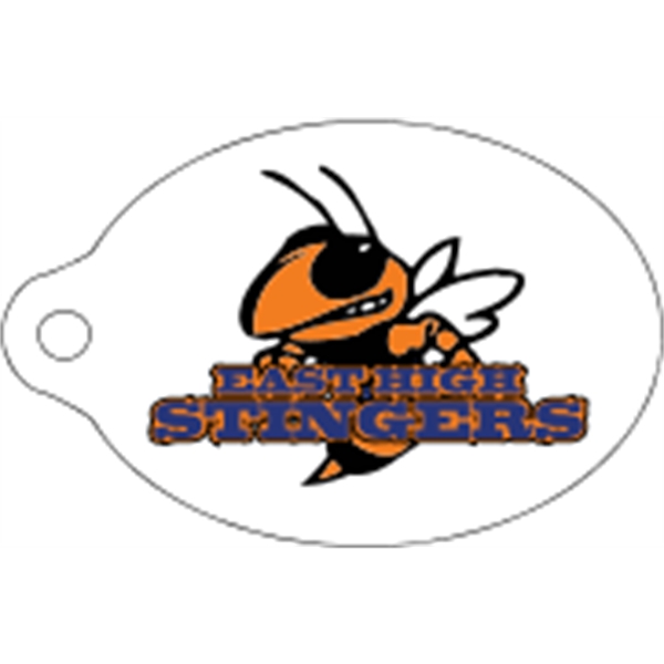 Oval shaped mini key tag made of .055" polyethylene with customization.... from ASI 89910 Stouse, LLC