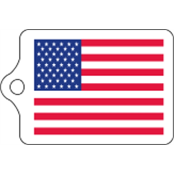 American flag shaped mini key tag made of .055" polyethylene with... from ASI 89910 Stouse, LLC
