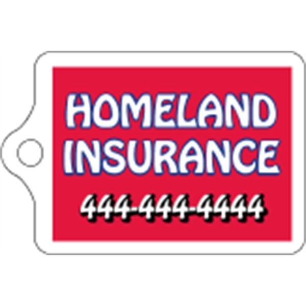 American flag shaped mini key tag made of .055" polyethylene with... from ASI 89910 Stouse, LLC