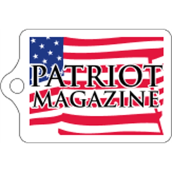 American flag shaped mini key tag made of .055" polyethylene with... from ASI 89910 Stouse, LLC