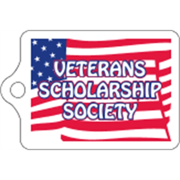 American flag shaped mini key tag made of .055" polyethylene with... from ASI 89910 Stouse, LLC