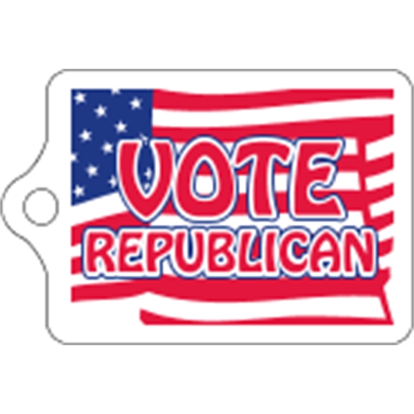 American flag shaped mini key tag made of .055" polyethylene with... from ASI 89910 Stouse, LLC