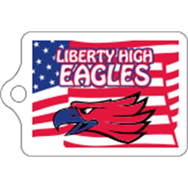 American flag shaped mini key tag made of .055" polyethylene with... from ASI 89910 Stouse, LLC