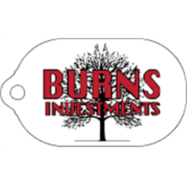 Capsule shaped mini key tag made of .055" polyethylene with customization.... from ASI 89910 Stouse, LLC