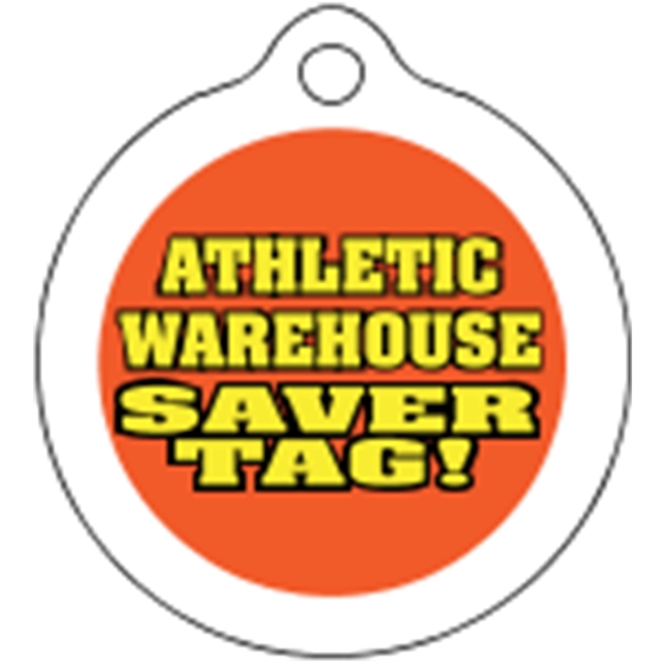 Circle shaped mini key tag made of .055" polyethylene with customization.... from ASI 89910 Stouse, LLC