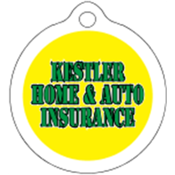 Circle shaped mini key tag made of .055" polyethylene with customization.... from ASI 89910 Stouse, LLC