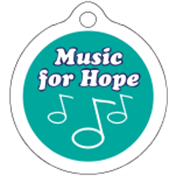 Circle shaped mini key tag made of .055" polyethylene with customization.... from ASI 89910 Stouse, LLC