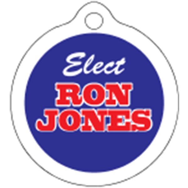 Circle shaped mini key tag made of .055" polyethylene with customization.... from ASI 89910 Stouse, LLC