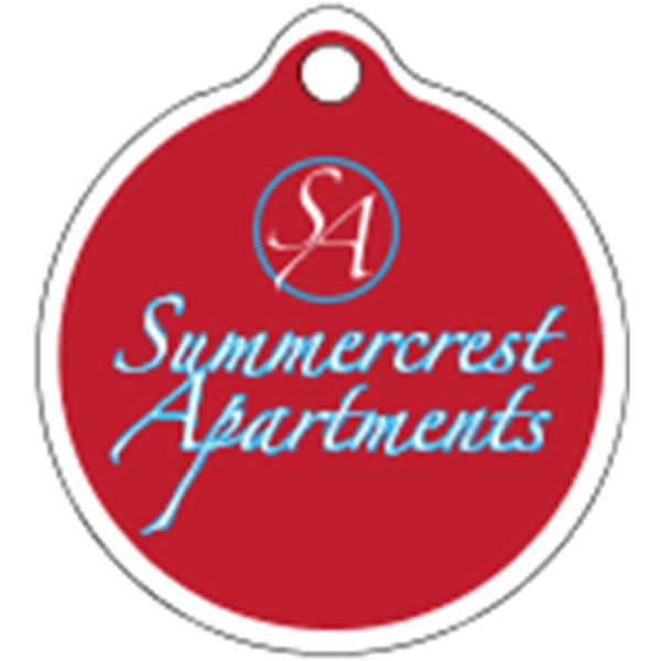 Circle shaped mini key tag made of .055" polyethylene with customization.... from ASI 89910 Stouse, LLC