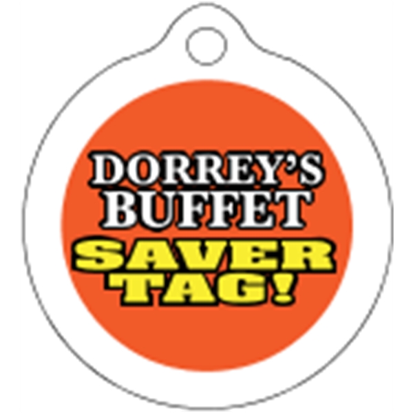 Circle shaped mini key tag made of .055" polyethylene with customization.... from ASI 89910 Stouse, LLC