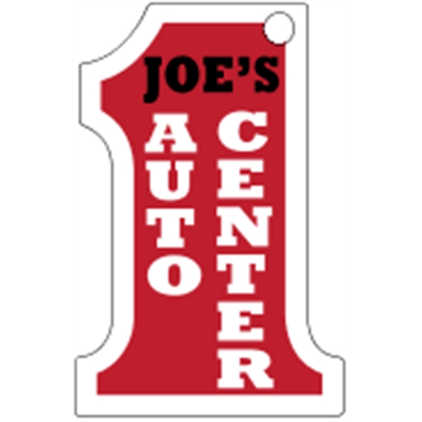 Number One shaped mini key tag made of .055" polyethylene with... from ASI 89910 Stouse, LLC