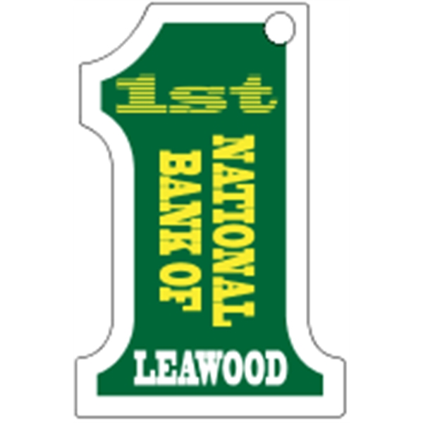 Number One shaped mini key tag made of .055" polyethylene with... from ASI 89910 Stouse, LLC