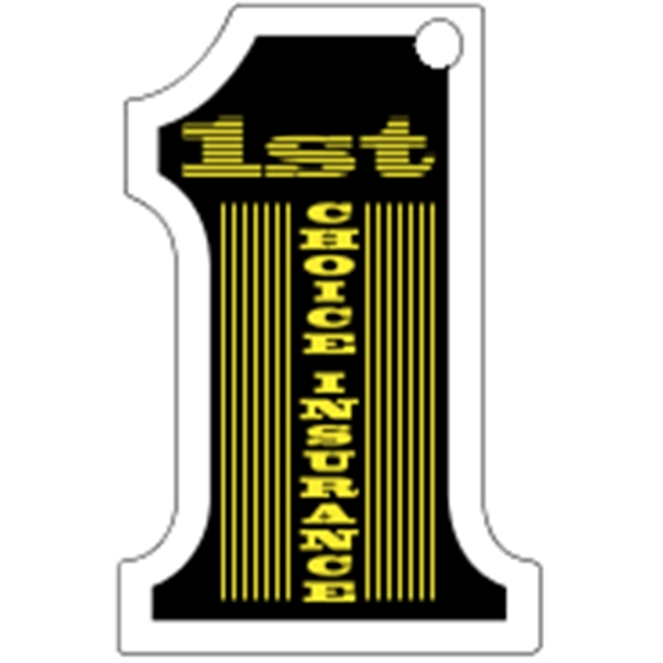 Number One shaped mini key tag made of .055" polyethylene with... from ASI 89910 Stouse, LLC