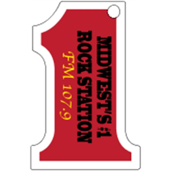 Number One shaped mini key tag made of .055" polyethylene with... from ASI 89910 Stouse, LLC