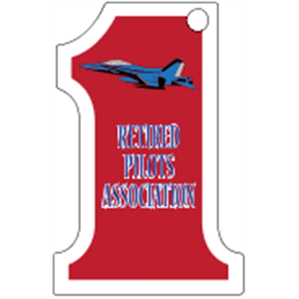 Number One shaped mini key tag made of .055" polyethylene with... from ASI 89910 Stouse, LLC