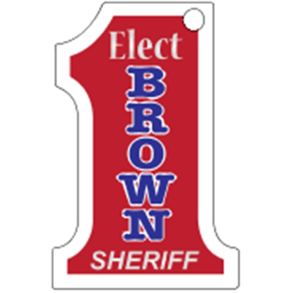Number One shaped mini key tag made of .055" polyethylene with... from ASI 89910 Stouse, LLC