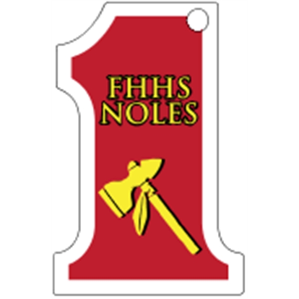 Number One shaped mini key tag made of .055" polyethylene with... from ASI 89910 Stouse, LLC