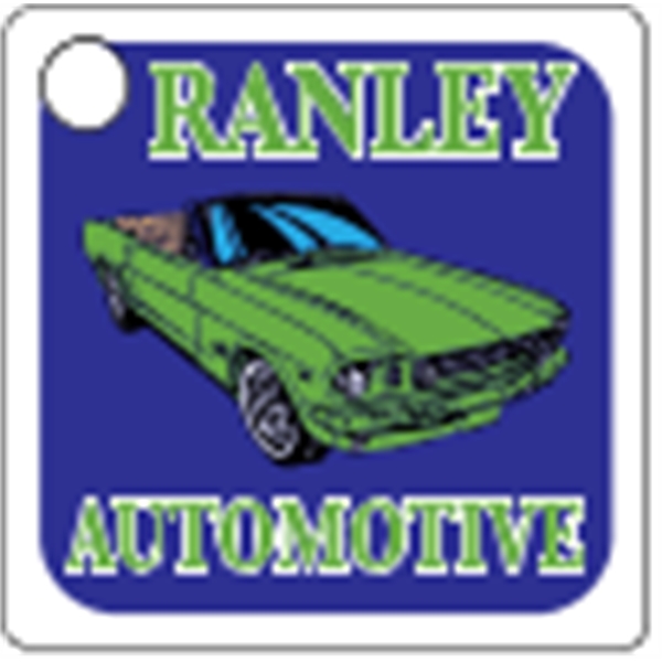 Square shaped mini key tag made of .055" polyethylene with customization.... from ASI 89910 Stouse, LLC