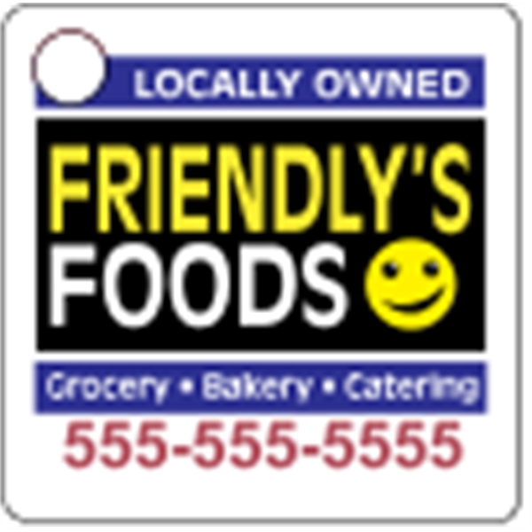 Square shaped mini key tag made of .055" polyethylene with customization.... from ASI 89910 Stouse, LLC