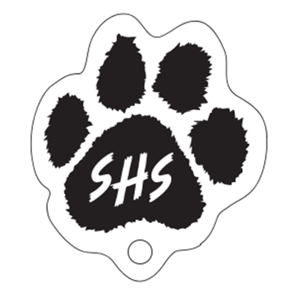 Paw print shaped mini key tag made of .055" polyethylene with... from ASI 89910 Stouse, LLC