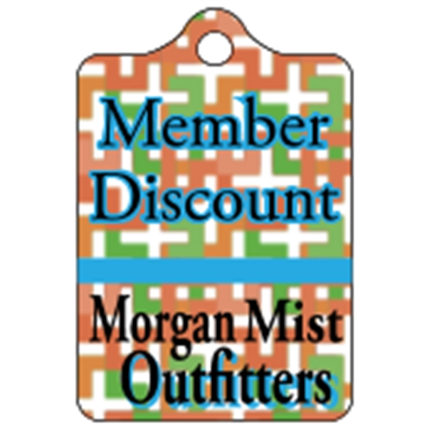 Rectangle shaped mini key tag made of .020" gloss white deluxe... from ASI 89910 Stouse, LLC