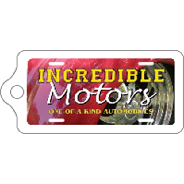 Rectangle shaped mini key tag made of .020" gloss white deluxe... from ASI 89910 Stouse, LLC