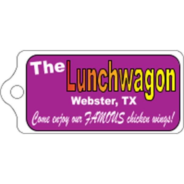 Rectangle shaped mini key tag made of .020" gloss white deluxe... from ASI 89910 Stouse, LLC