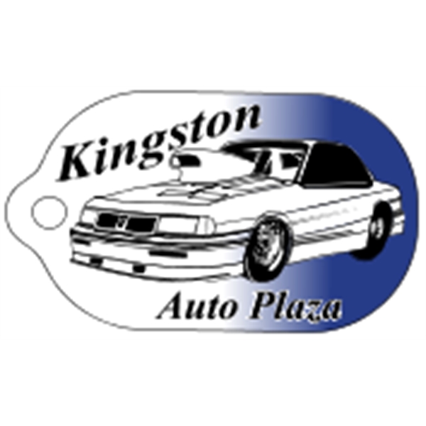 Mini key tag made of .020" gloss white deluxe plastic with... from ASI 89910 Stouse, LLC