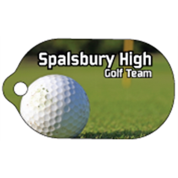 Mini key tag made of .020" gloss white deluxe plastic with... from ASI 89910 Stouse, LLC