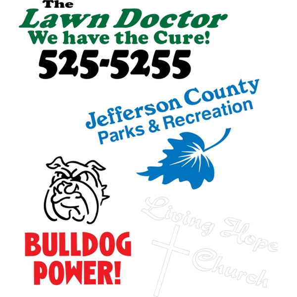 Custom pro-cut decals are individually die-cut and then laminated with semi-transparent... from ASI 89910 Stouse, LLC