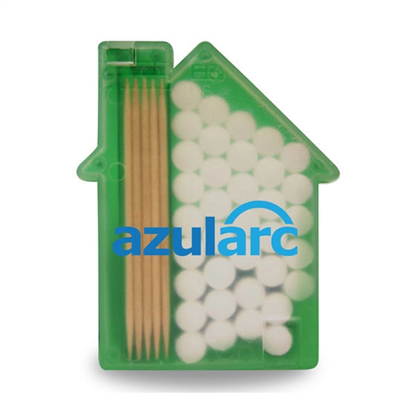 Combination toothpicks and sugar free mints in a house shaped container.... from ASI 90807 Tekweld