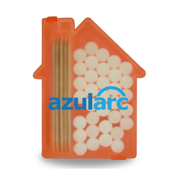 Combination toothpicks and sugar free mints in a house shaped container.... from ASI 90807 Tekweld