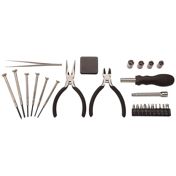 Spectacular 27-piece Precision tool set in custom black carrying case.... from ASI 67866 Logomark/Valumark