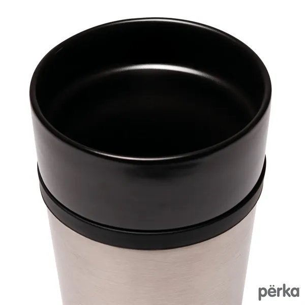 Perka® Linden 14 oz. Double Wall Ceramic Tumbler w/ Stain...... from ASI 67866 Logomark/Valumark