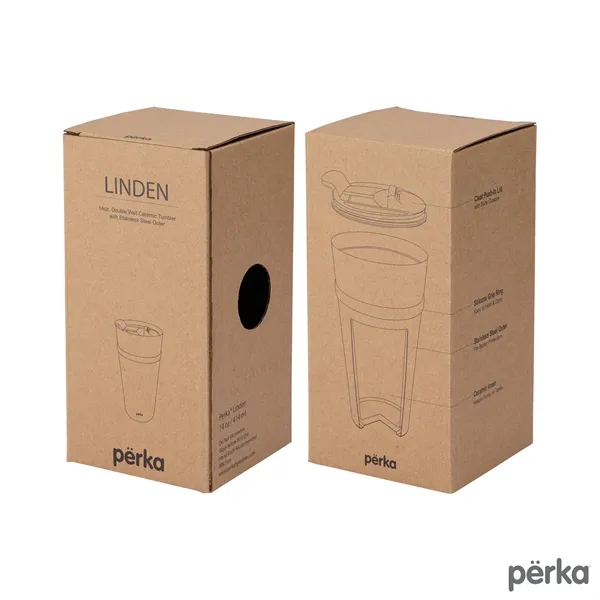 Perka® Linden 14 oz. Double Wall Ceramic Tumbler w/ Stain...... from ASI 67866 Logomark/Valumark