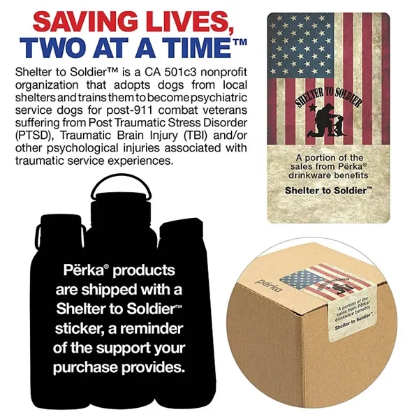 Perka® Linden 14 oz. Double Wall Ceramic Tumbler w/ Stain...... from ASI 67866 Logomark/Valumark