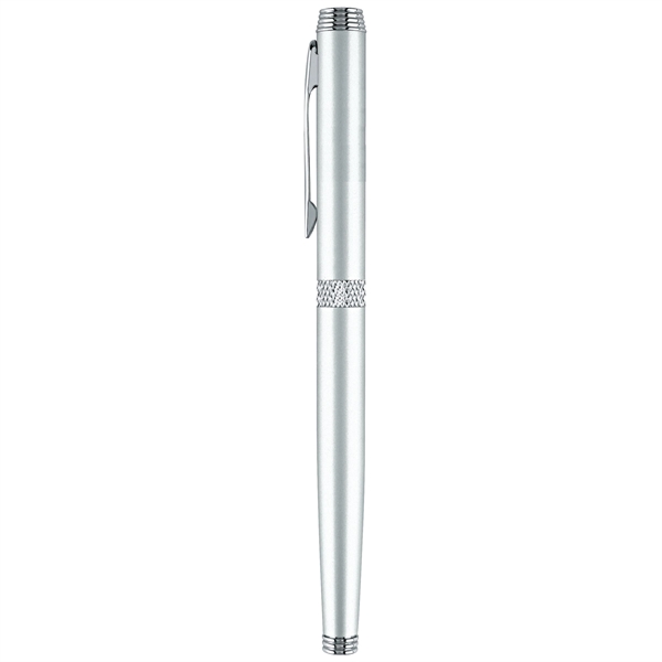 Aluminum rollerball pen with diamond cut middle ring, chrome accents and... from ASI 68190 Lungsal / Lungsal