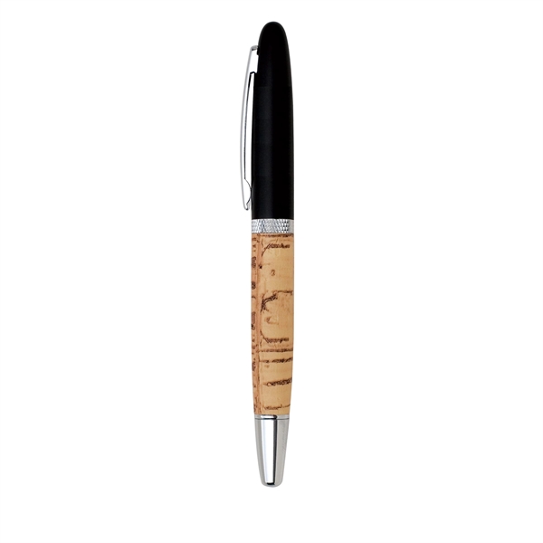 Twist-action rollerball pen with a cork barrel and a cap with... from ASI 68190 Lungsal / Lungsal