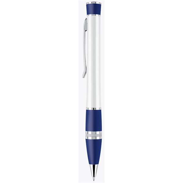 Metal twist-action ballpoint pen with pearl white coating, a colored grip,... from ASI 68190 Lungsal / Lungsal