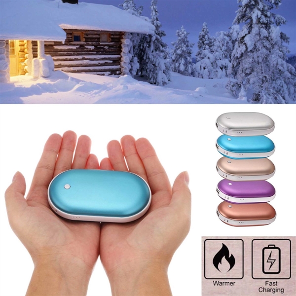 Rechargeable Hand Warmer + 5200mAh Power Bank Charger.... from ASI 79909 Promotek