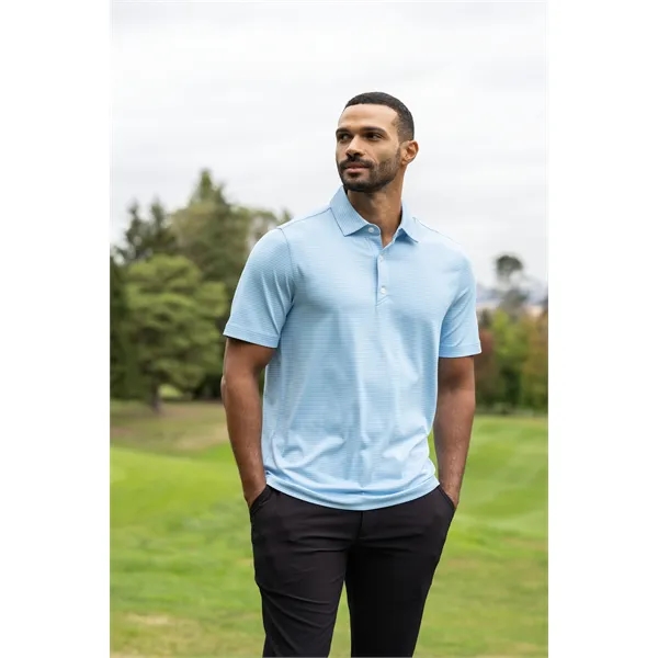 Men's polo with short sleeves, 4-way stretch, moisture-wicking performance, and UPF50+... from ASI 47965 Cutter & Buck