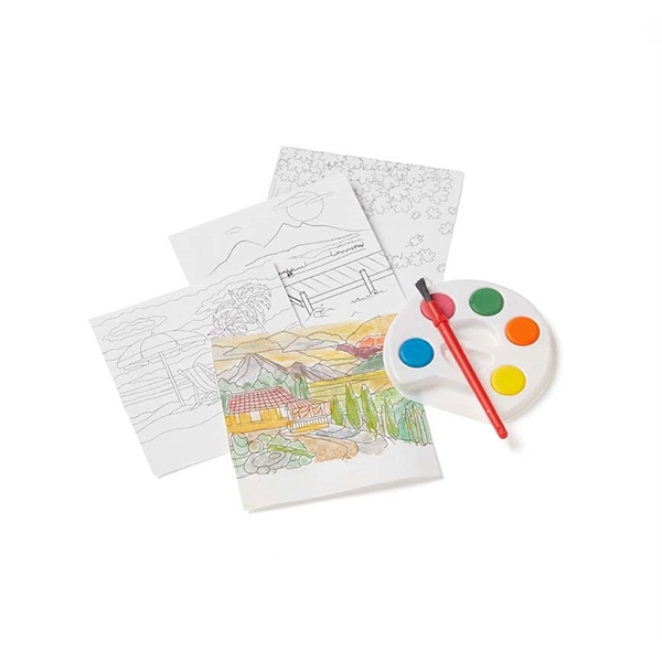 Adult painting set with four 4" x 6.25" painting sheets, mini... from ASI 63549 Jornik Manufacturing Corp